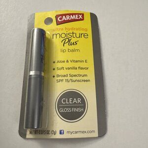 New Carmex Moisture Plus Lip Balm Sunscreen Limited Edition Clear Gloss Grey  J4